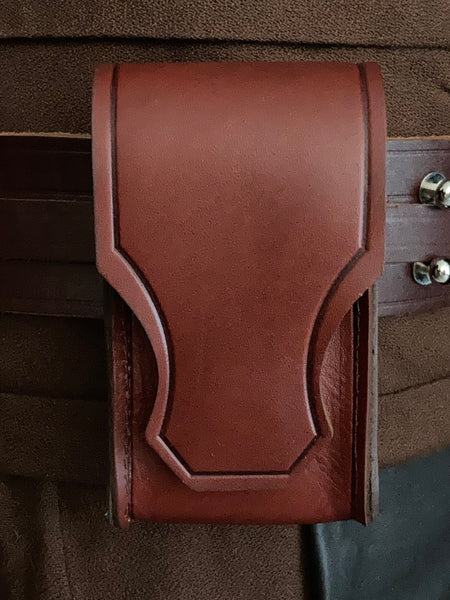 Jedi Pouch -High Quality Leather in Brown top or Black - Made to order in 2 Sizes